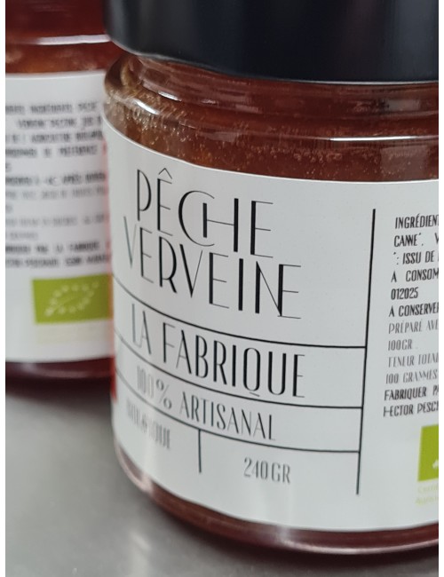 Confiture bio Pêche & Verveine